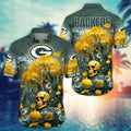 Green Bay Packers Halloween Skull Hawaiian Shirt 454799