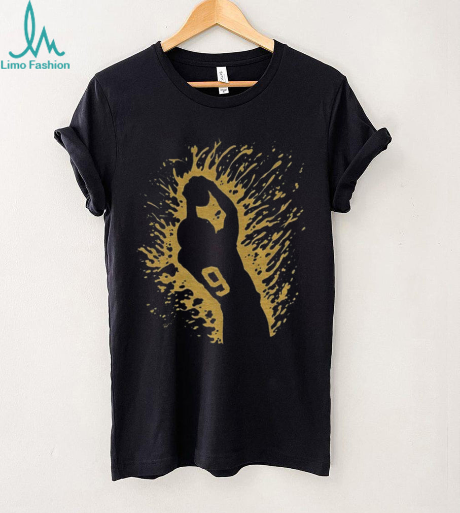 Green Bay Packers Josh Jacobs silhouette action splash football shirt