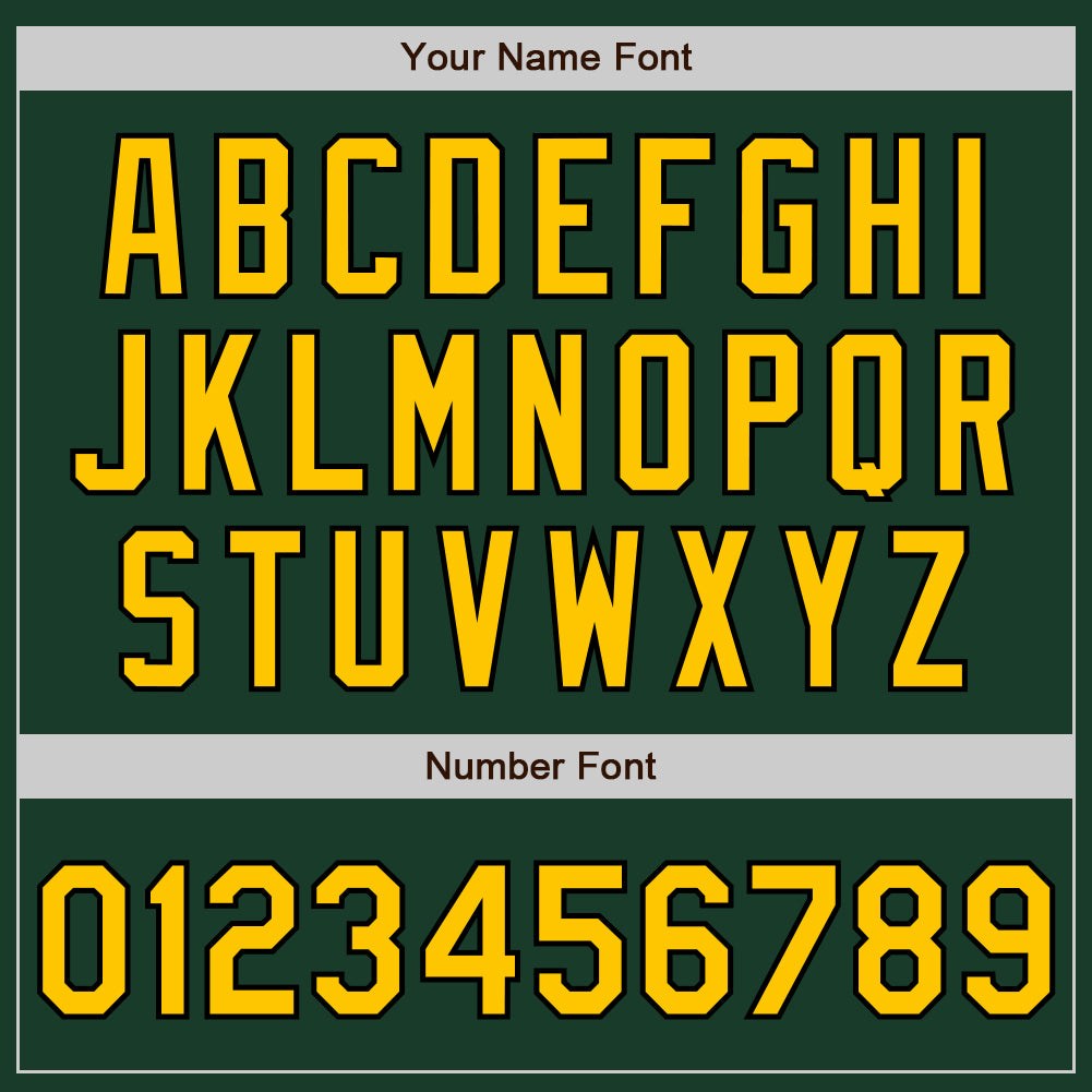 Custom Green Gold-Black Authentic Baseball Jersey