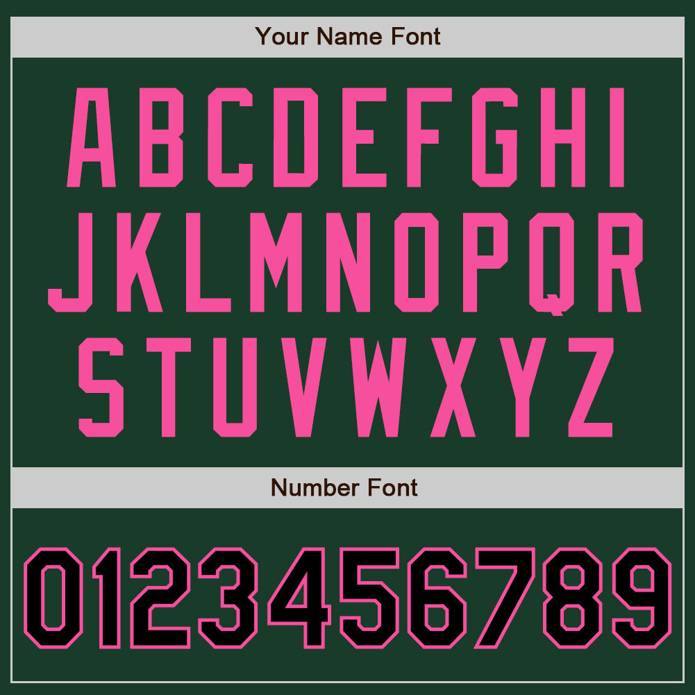 Custom Green Black-Pink Authentic Baseball Jersey