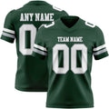 Custom Green White-Gray Authentic Football Jersey