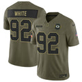 Green Bay Packers #92 Reggie White Olive 2025 F.U.S.E. Salute to Service