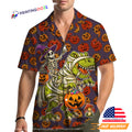 Halloween Dinosaur Funny Skeleton Mummy Pumpkin Hawaiian Shirt