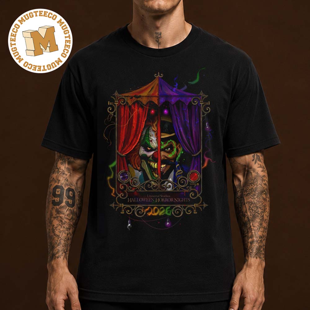 Halloween Horror Nights 2026 Jack the Clown and Dr Oddfellow Unisex T Shirt