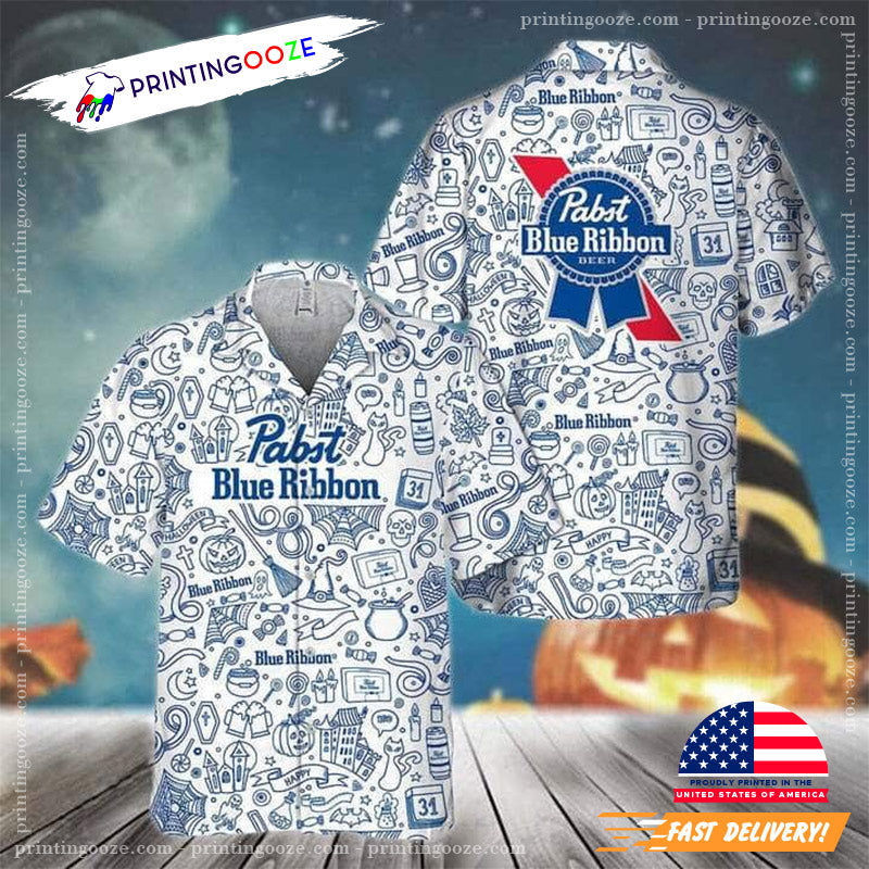 Halloween Icon Pabst Blue Ribbon Beer Hawaiian Shirt