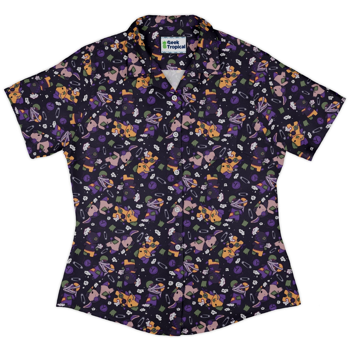 Haunted Plushies Curvy Button Up Shirt