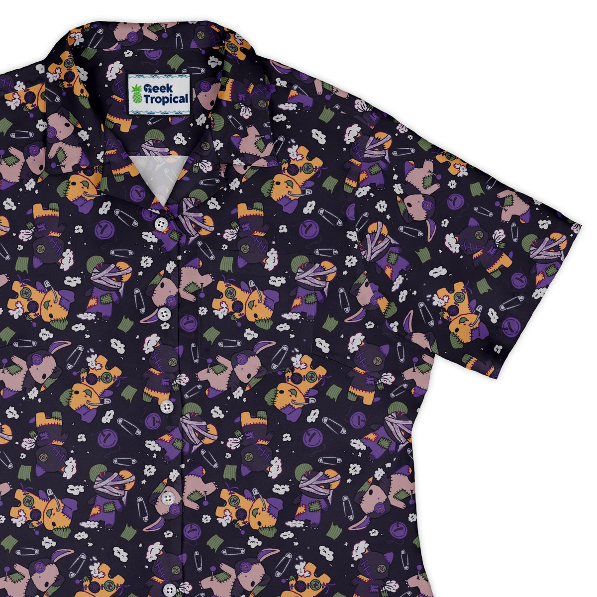 Haunted Plushies Curvy Button Up Shirt