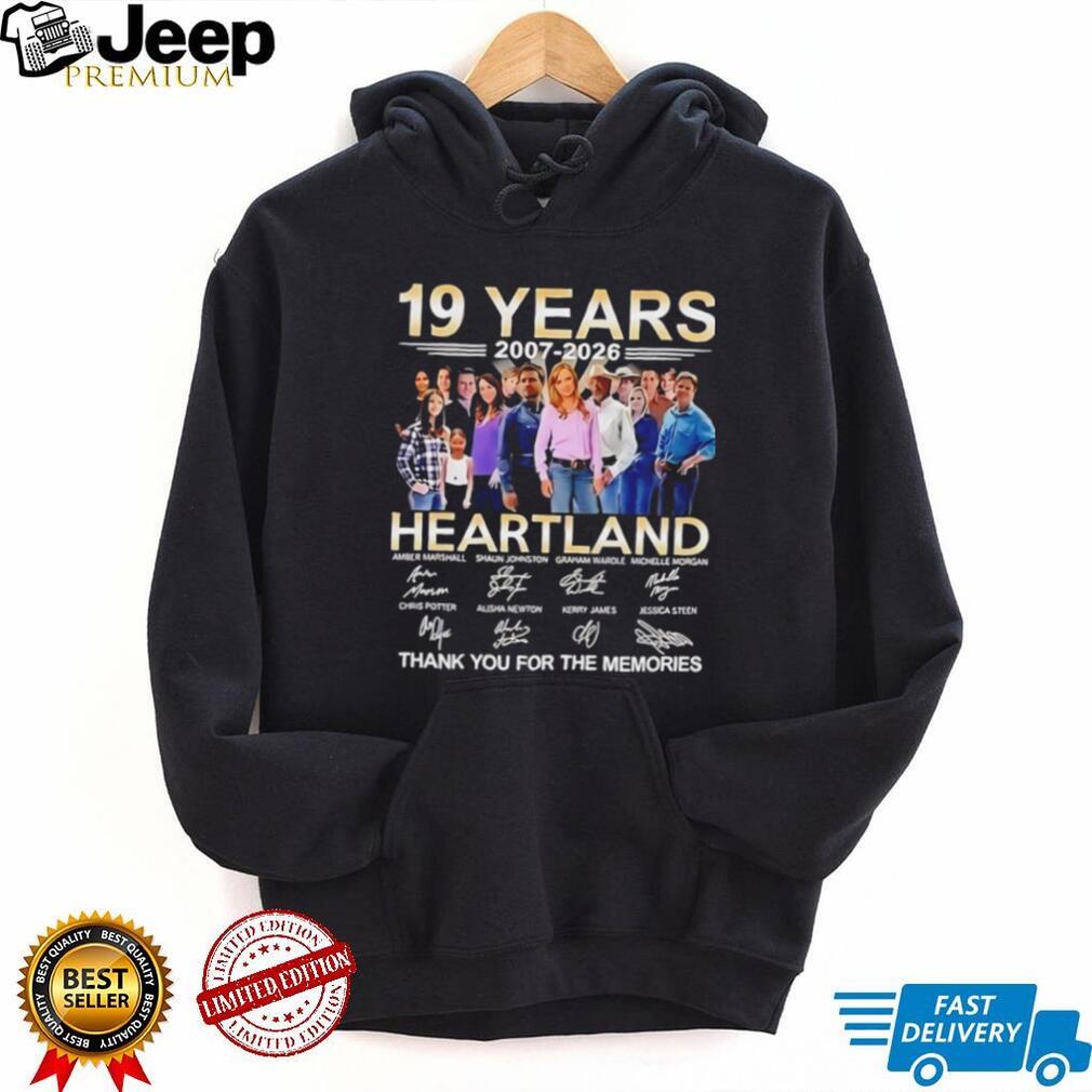 Heartland 19 Years 2007 2026 Thank You for the Memories Signatures T Shirt