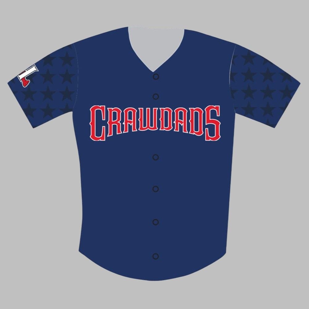 Hickory Crawdads Patriotic Jersey 2025 Giveaway - Grishko.com