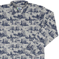 Haunted Graveyard Light Long Sleeve Button Up Shirt