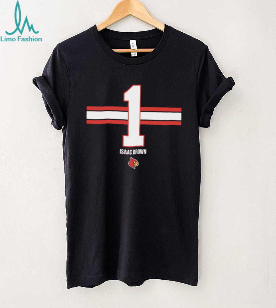 Isaac Brown 1 Louisville Cardinals NCAA Number and Name shirt