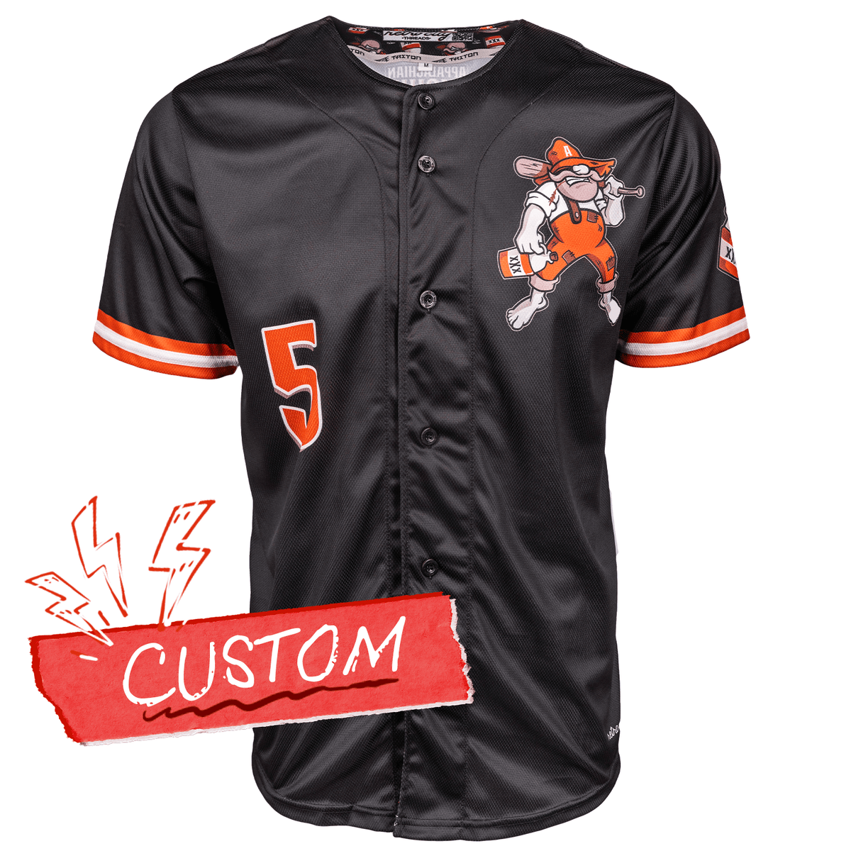 Appalachian Moonshiners Seamhead Baseball League Jersey (Away) *CUSTOM*