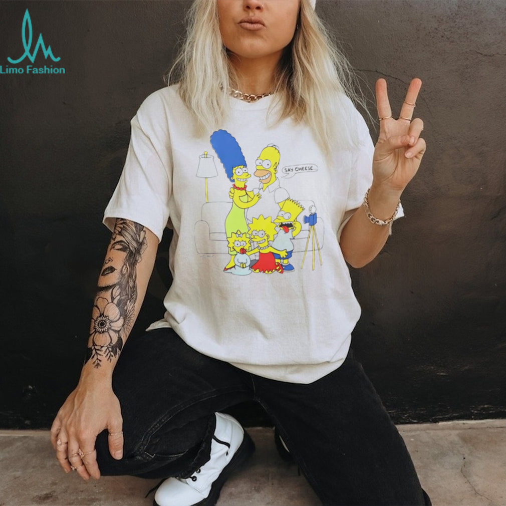 Jayden Daniels Wearing Simpsons Say Cheese Shirt