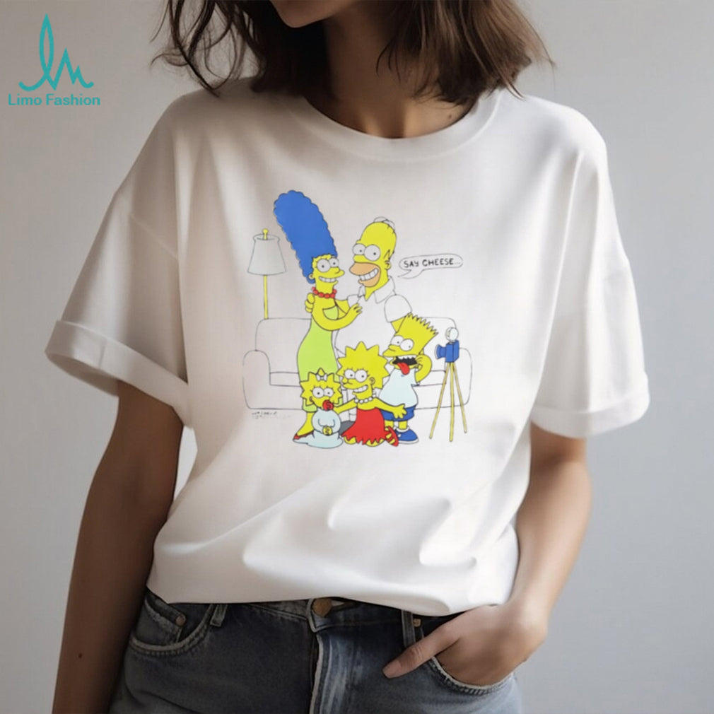 Jayden Daniels Wearing Simpsons Say Cheese Shirt