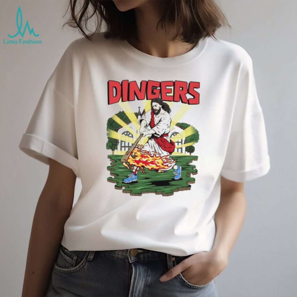 Jesus Hits Dingers Christian Baseball shirt