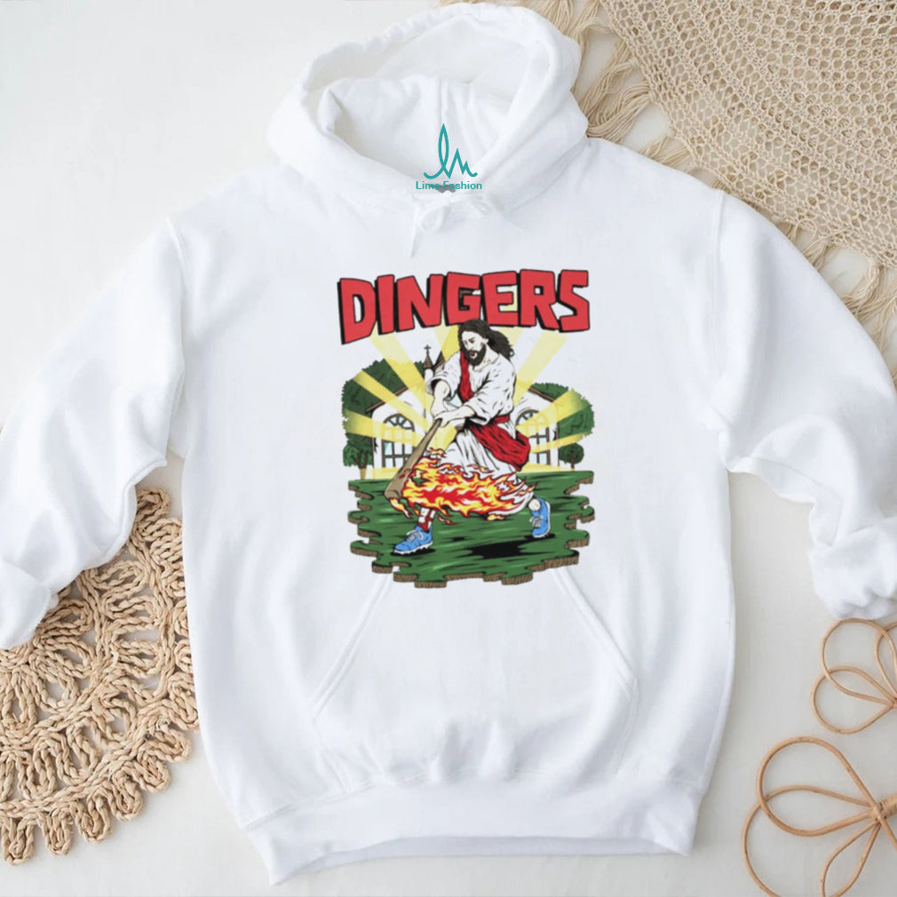 Jesus Hits Dingers Christian Baseball shirt