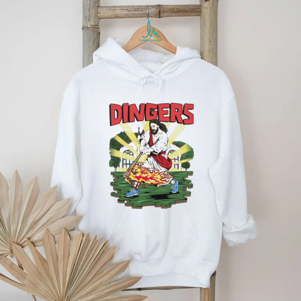 Jesus Hits Dingers Christian Baseball shirt