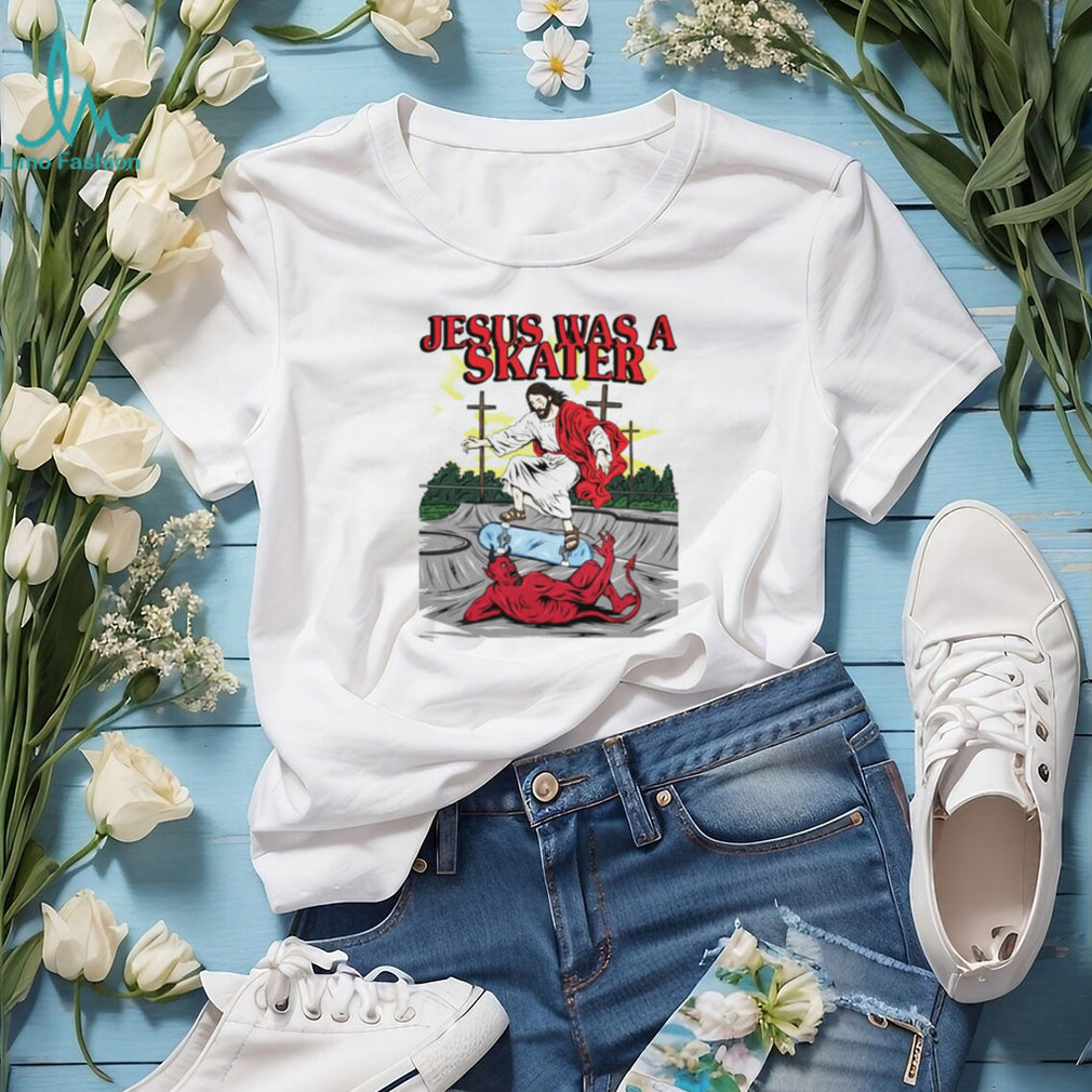 Jesus Was A Skater Christian Graphic shirt
