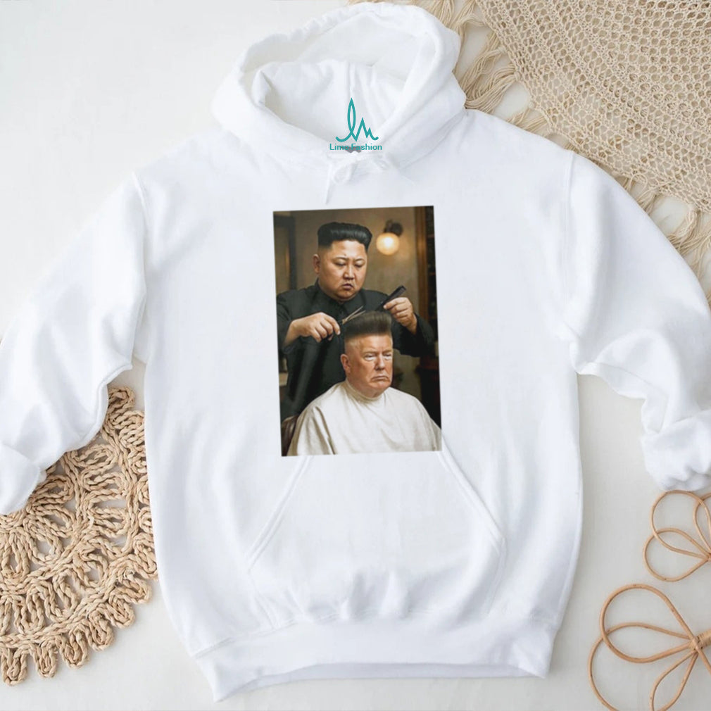 Kim Jong Un Cutting Donald Trumps Hair EU shirt