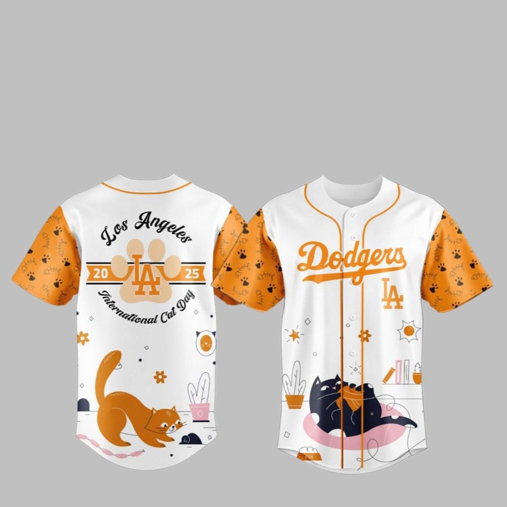 LA Dodgers 2025 International Cat Day Jersey - Grishko.com