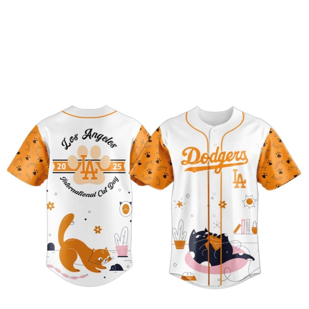 LA Dodgers 2025 International Cat Day Jersey - Grishko.com