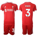 Liverpool #3 Wataru Endo 2025 Red Home Soccer Jersey Suit