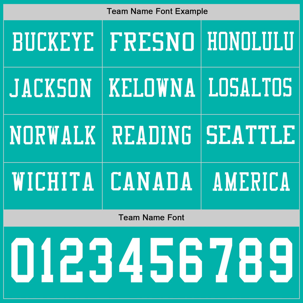 Custom Aqua White Long Sleeve Authentic Football Jersey