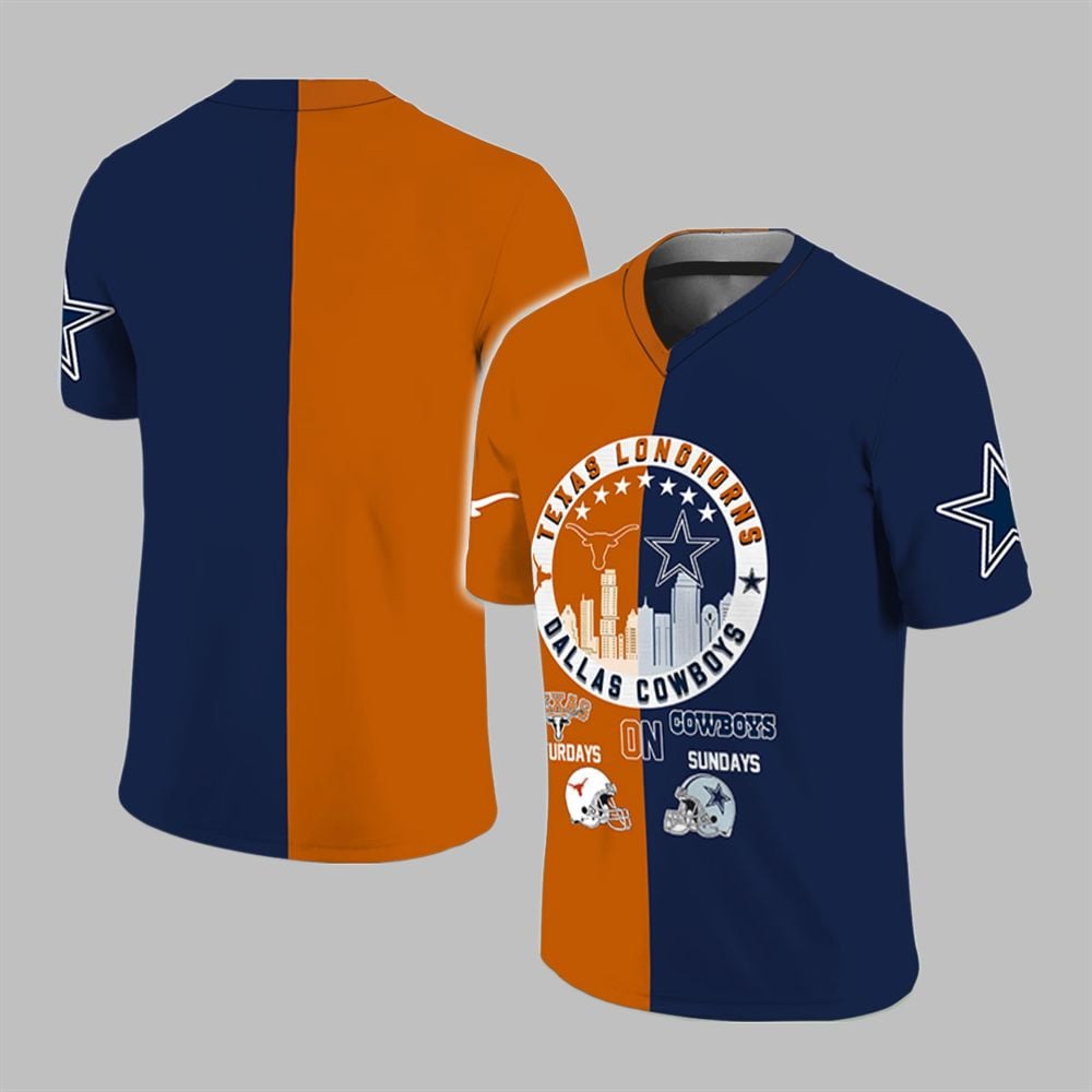 Longhorns On Saturdays Cowboys On Sundays Jersey - Grishko.com