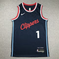 Los Angeles Clippers #1 James Harden Clippers 1 New Navy Style 2