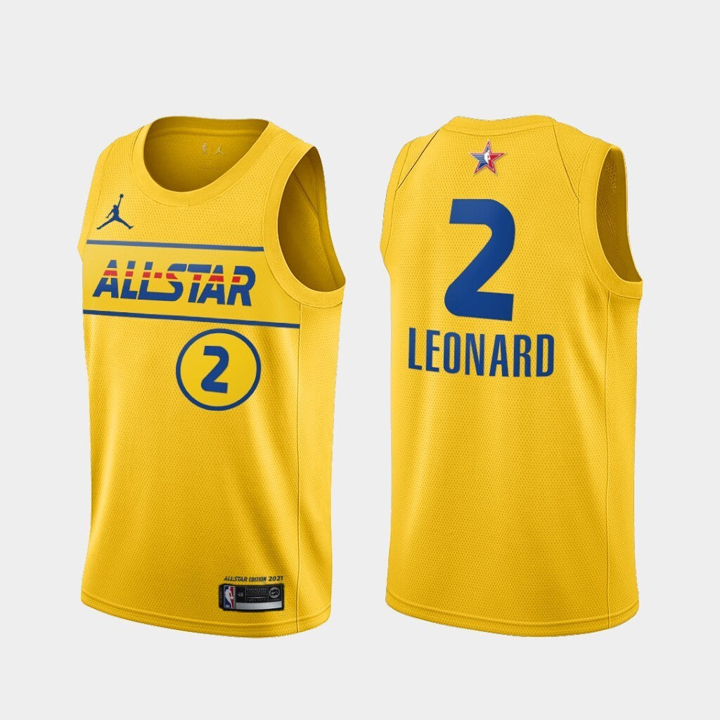 Los Angeles Clippers #2 Kawhi Leonard 2021-all-star-western-conference-gold-clippers-jersey