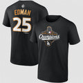 Los Angeles Dodgers #25 Tommy Edman Black 2025 World Series Champions Name &