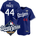 Los Angeles Dodgers #44 Andy Pages Alternate Royal Limited 2025 World Series Jersey