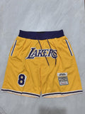 Los Angeles Lakers Lakers Retro Yellow Shorts Style 2