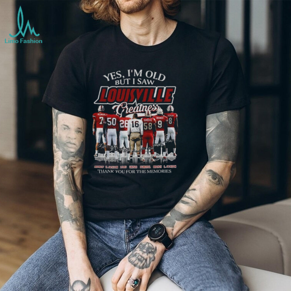 Louisville Football Legends Redman Lyles Unitas Jackson Yes I’m Old But I Saw shirt