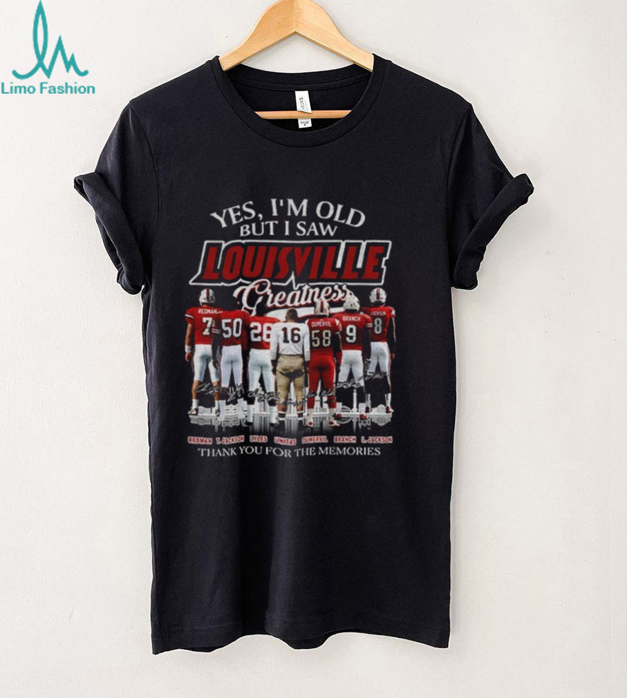 Louisville Football Legends Redman Lyles Unitas Jackson Yes I’m Old But I Saw shirt