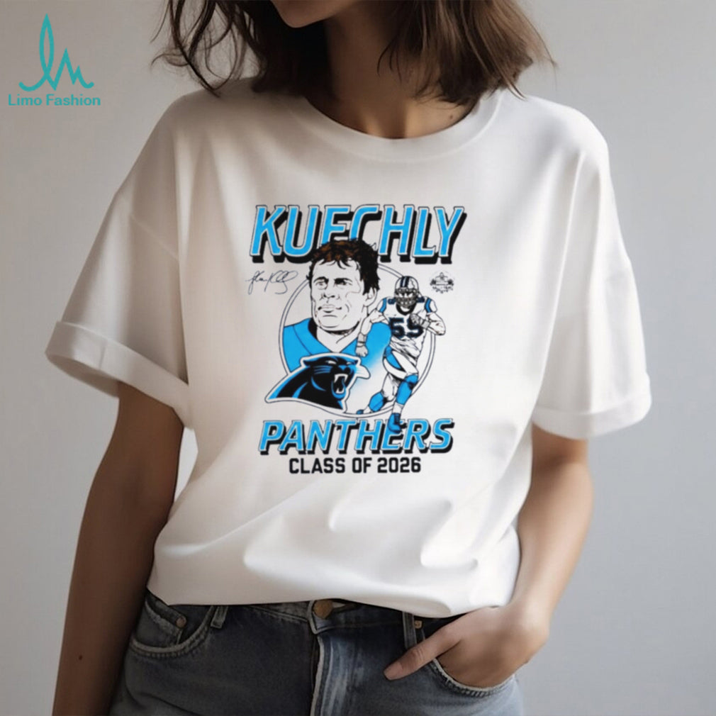 Luke Kuechly Panthers Class of 2026 Hall of Famers signature shirt