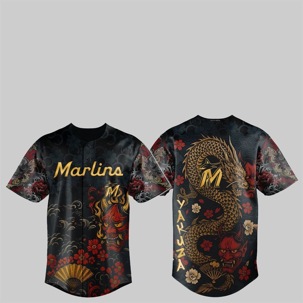 Marlins Yakuza Dragon Oni Jersey 2025 - Grishko.com