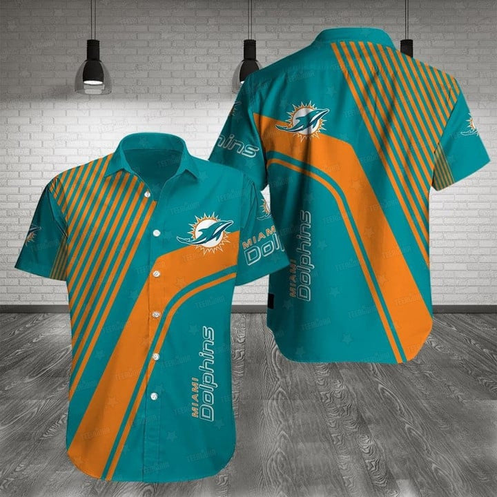 Miami Dolphins Hawaiian Shirt Striped Victory Design 859362