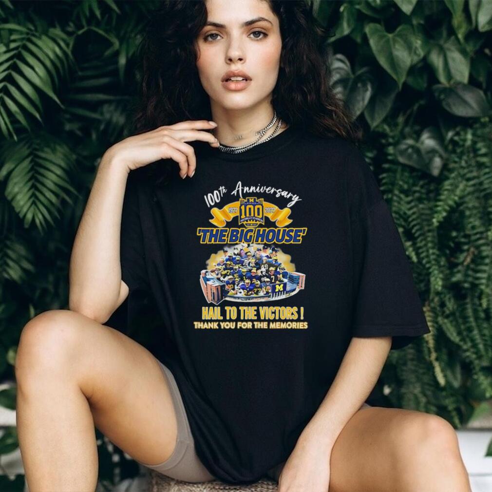 Michigan Stadium 100th Anniversary 1927 2027 the big house hail to the victors thank you for the memories shirt