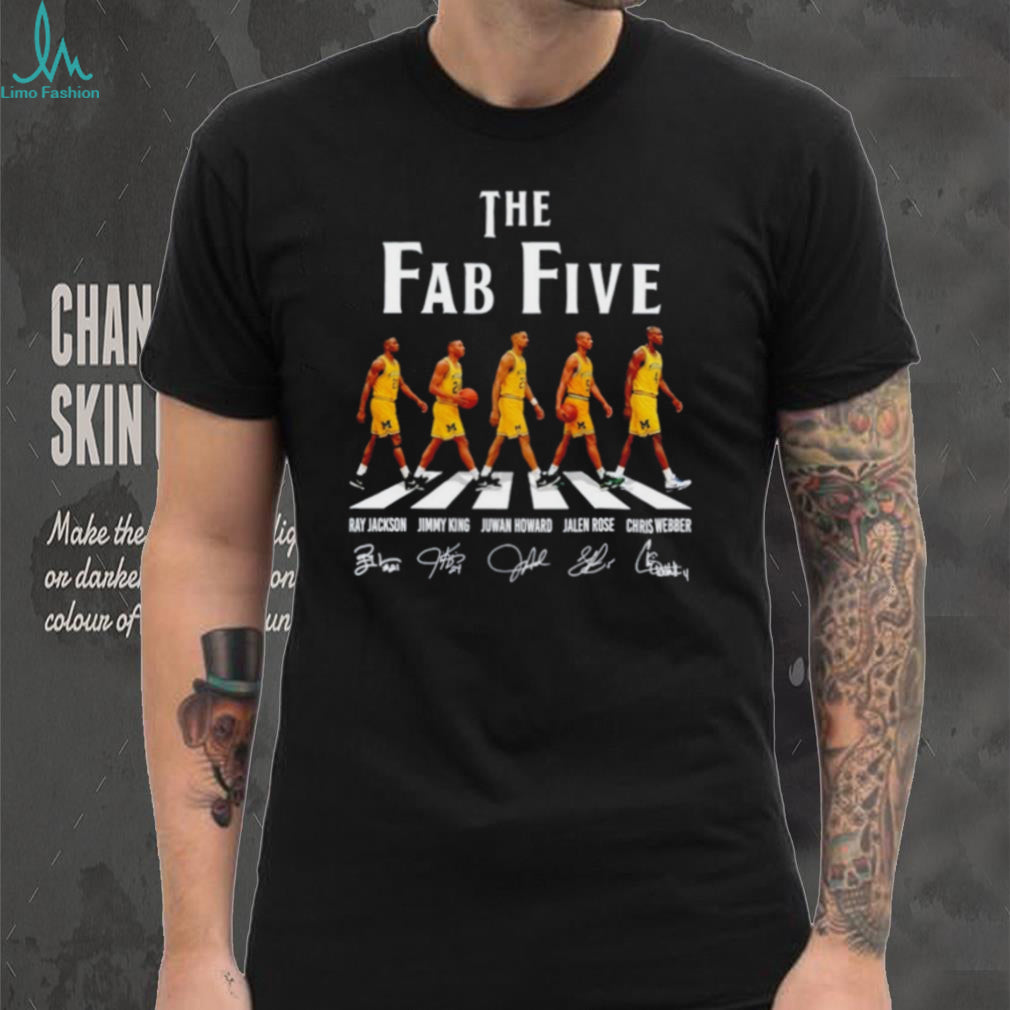 Michigan Wolverines The Fab Five Abbey Road signature shirt
