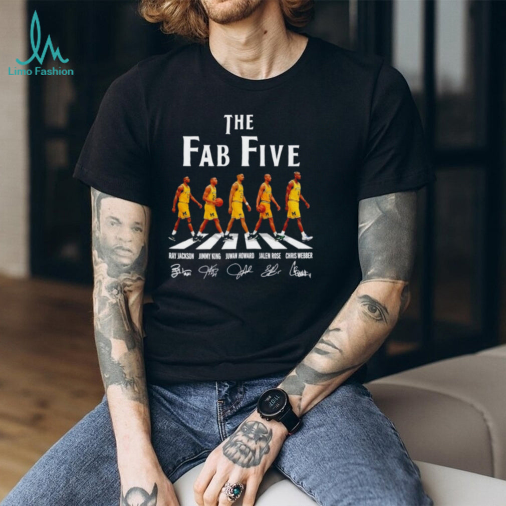 Michigan Wolverines The Fab Five Abbey Road signature shirt