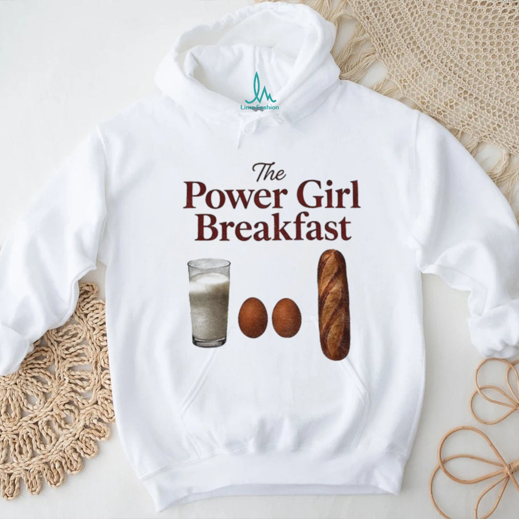 Milk Egg Bread Loaf Food The Power Girl Breakfast shirt