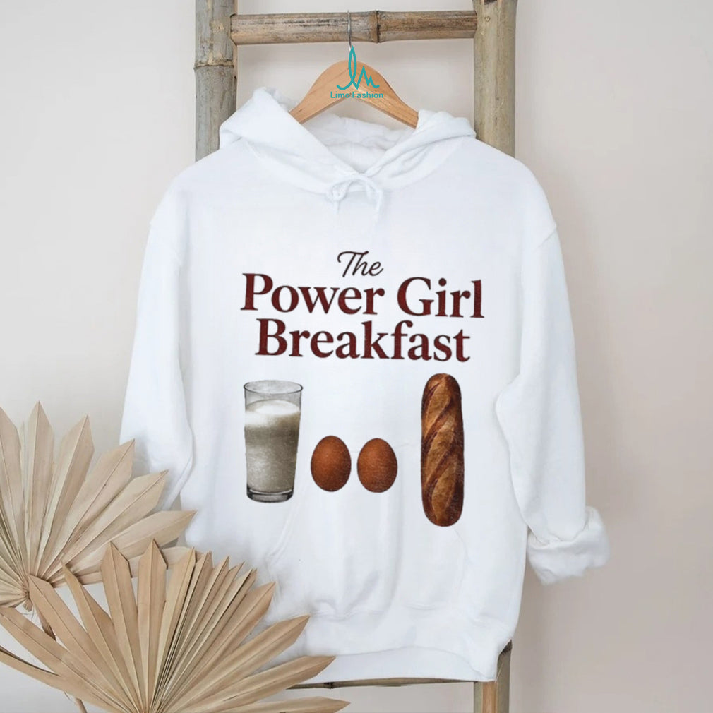 Milk Egg Bread Loaf Food The Power Girl Breakfast shirt