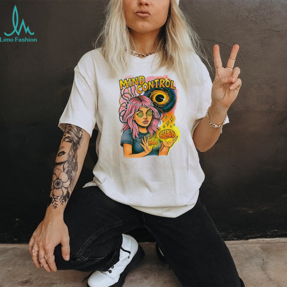 Mind Control Teen Hearts psychedelic black hole shirt
