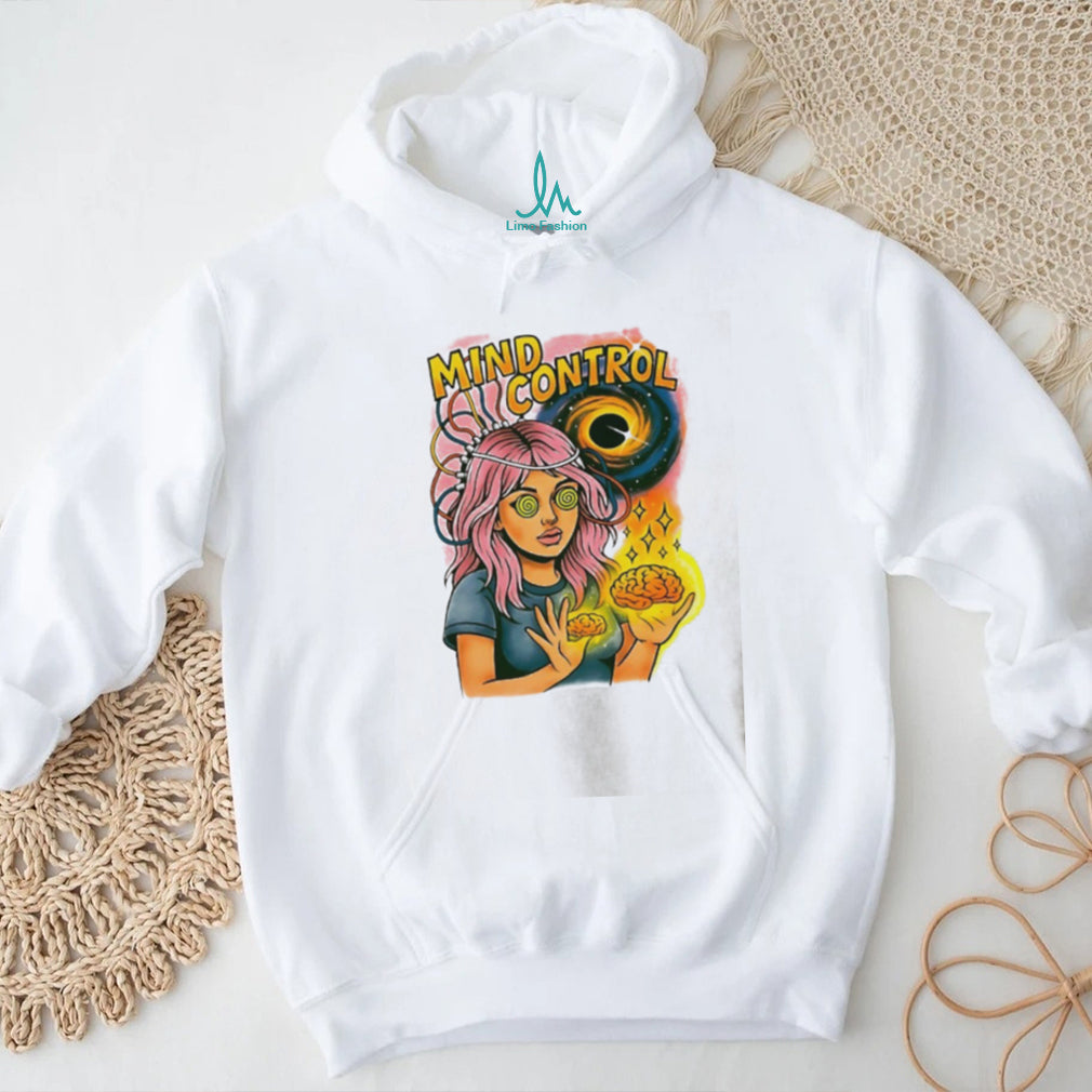 Mind Control Teen Hearts psychedelic black hole shirt
