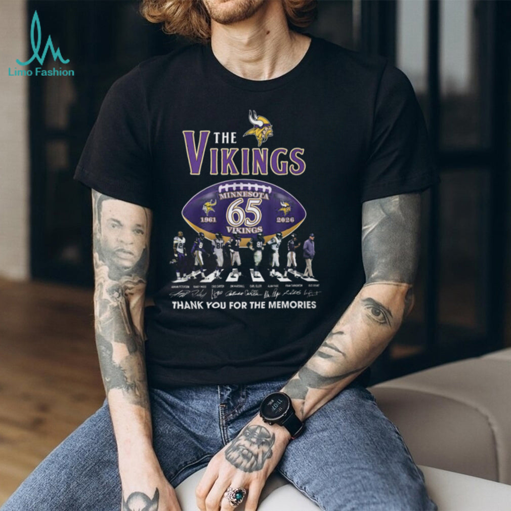 Minnesota Vikings 65 Years Anniversary Legends Signatures Shirt