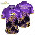 Minnesota Vikings Lush Palm Hawaiian Shirts