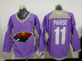 Minnesota Wild #11 Zach Parise Purple Breast cancer