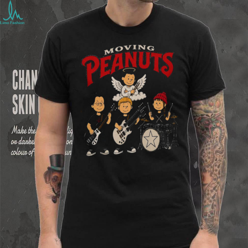 Moving Peanuts Rock Band Angel Drummer Music Parody Shirt