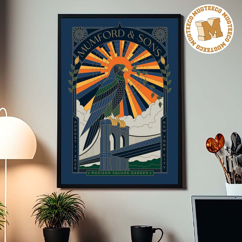 Mumford And Sons NYC 2026 Event Poster At Madison Square Garden On August 11 2026 Home Decor Poster Canvas